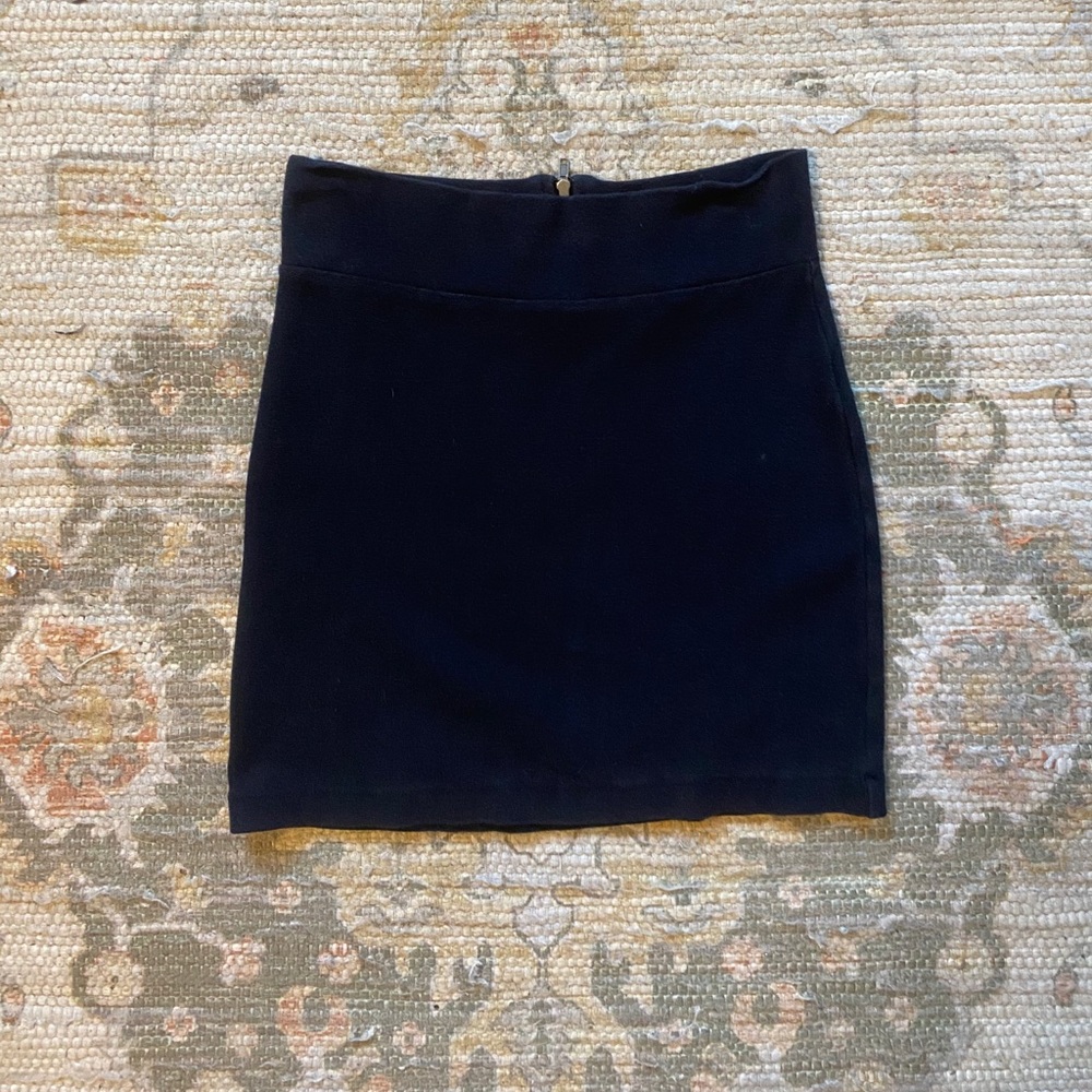 Black mini skirt